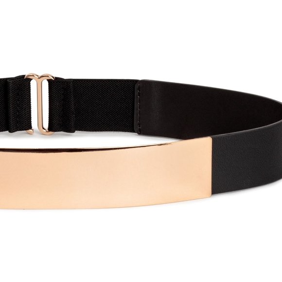 H&M Waist Belt w/ Rectangular Metal Front Plate - Picture 3 of 6